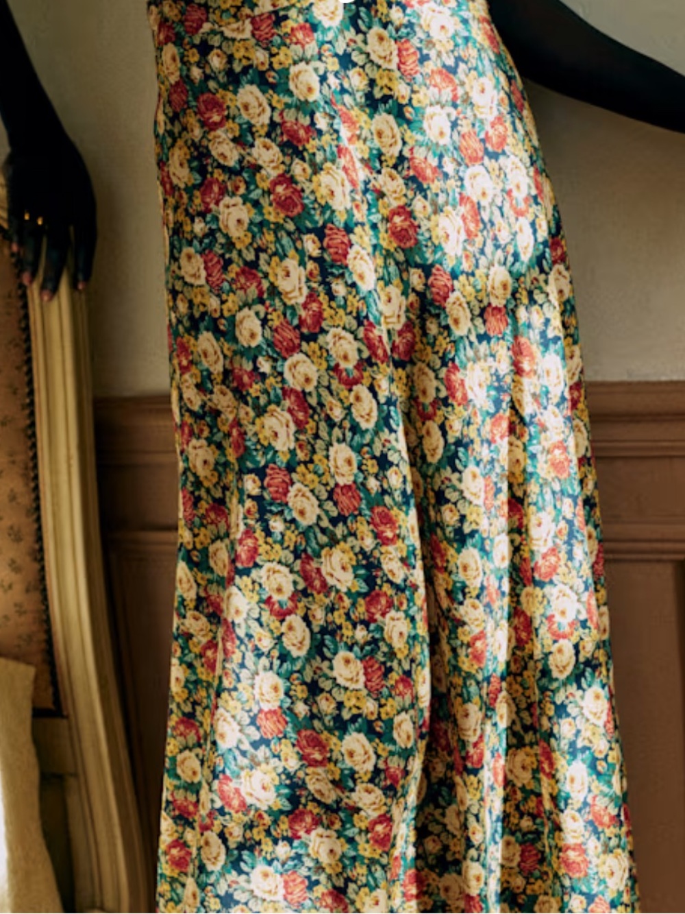NWT SEZANE ORLANE SKIRT ALICANTE BLUE PRINT - Picture 2 of 4